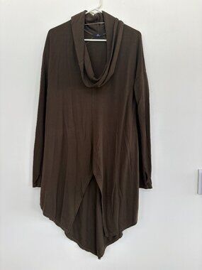 Lolly Khaki Green Tunic Top with cowl neck. One Size. Like New.